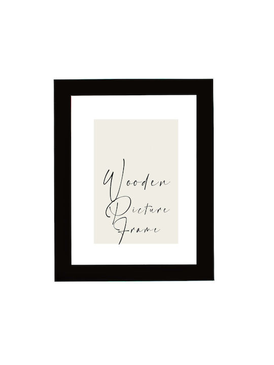 Wooden Wall Photo Frame Puzzle Poster Black Acr...