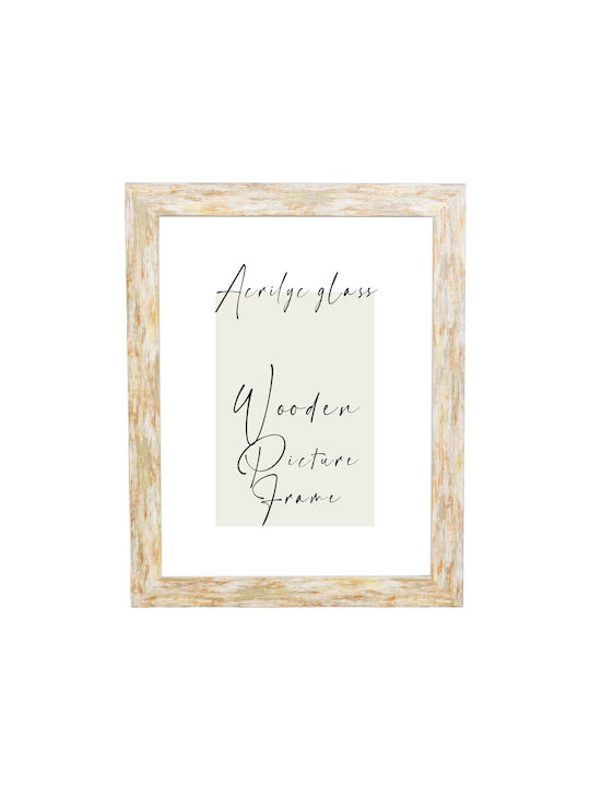 Wooden Wall Photo Frame Puzzle Poster Beige Bro...