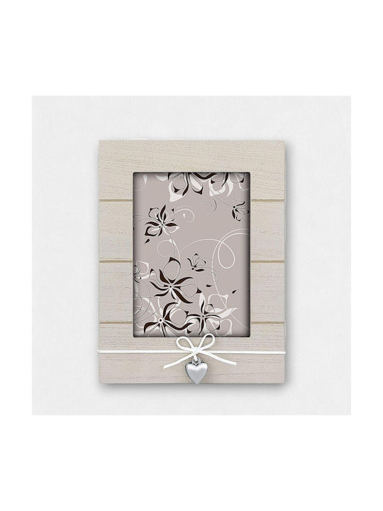 Artifact Wooden Gray Photo Frame “καρδia-g” 21cm X 27cm