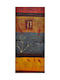 Gemälde Leinwand Blätter Blau Braun Gelb 45x100cm Pol 9949-1