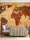 Tapet Perete Hărți Globale Culoare Maro Relieflă 135x270cm