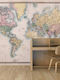 Wall Photo Wallpaper World Map Self-Adhesive Vinyl 150x270cm
