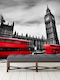 Fototapete Wand Wolkiges London Selbstklebendes Vinyl 450x270cm