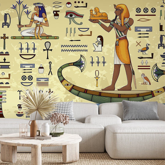 Tapet Culoare Full Face Aegyptian Cultural Autocolant Vinil 350x270 Cm