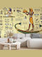 Tapet Culoare Full Face Aegyptian Cultural Autocolant Vinil 300x270 Cm