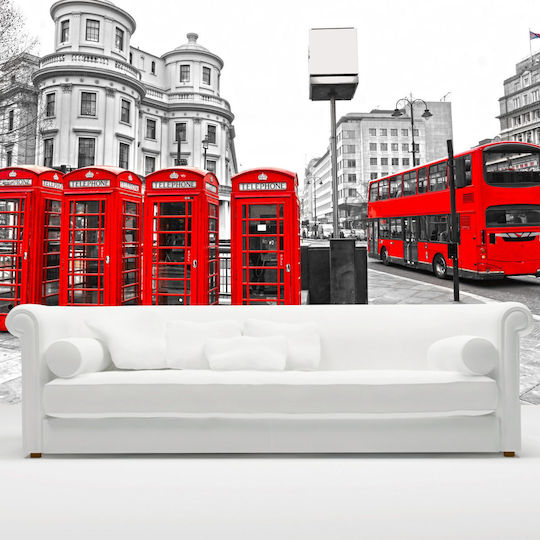 Fototapete Wand Telefonzellen London Selbstklebendes Vinyl 300x270cm