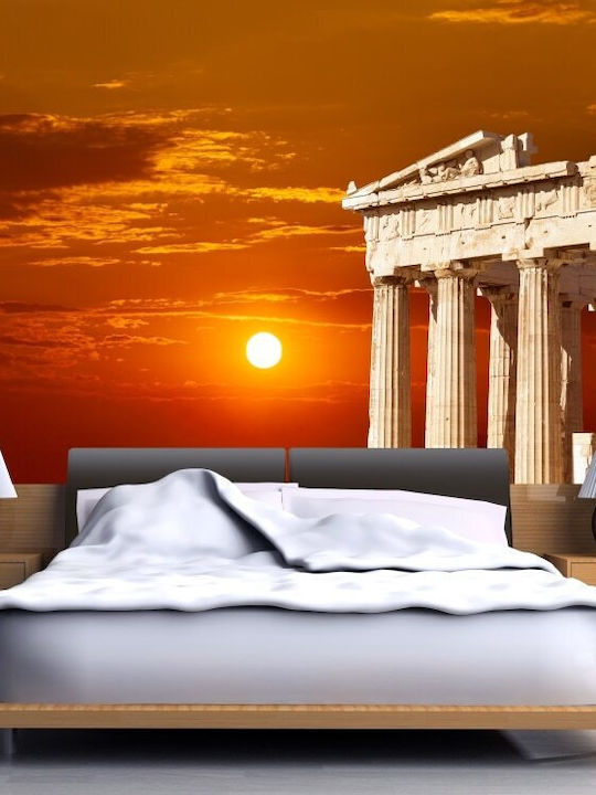 Φωτοταπετσαρία Τοίχου Ηλιοβασίλεμα Στο Μνημείο Του Παρθενώνα Αυτοκόλλητο Βινύλιο 135x270 Cm