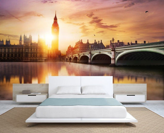 Wall Photo Wallpaper Sunset in London Self-Adhesive Vinyl 135x270cm