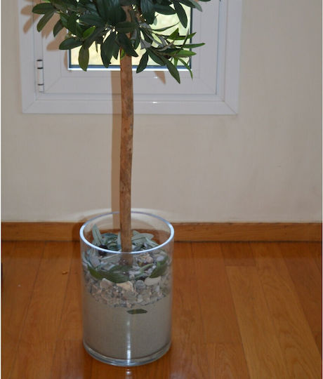Handmade Cylindrical Crystal Vase 25x22 Cm