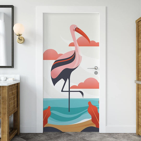Türaufkleber Flamingo 90x200cm