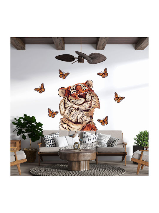 Wandsticker Die Tiger Und Die Schmetterlinge 130x77cm
