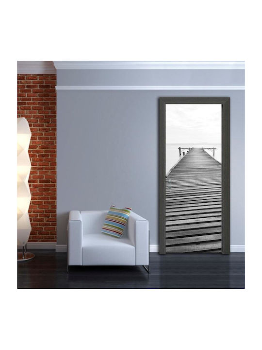 Door Sticker Wooden Little Bridge At The Sea 70x210cm