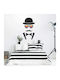 Wandsticker Mr Bow Tie 90x50cm