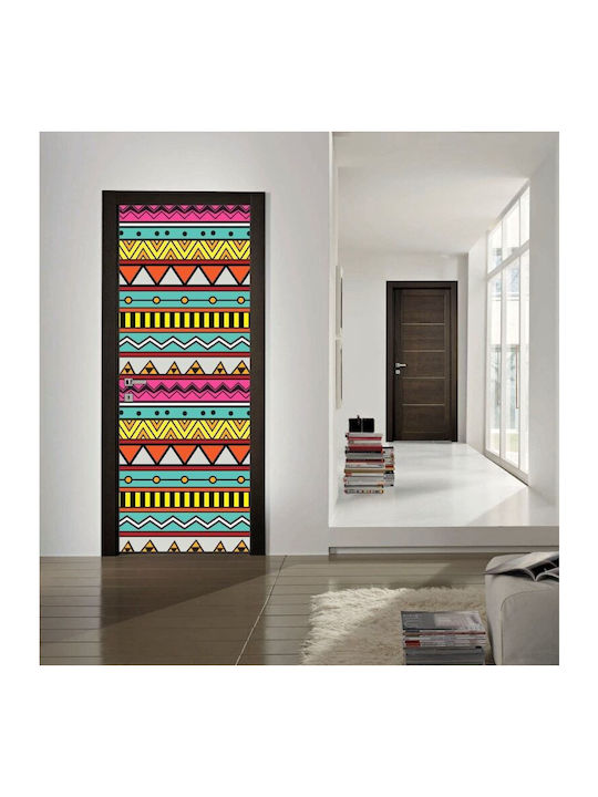 Αυτοκόλλητο Πόρτας Πολύχρωμα Μοτίβα 70x210cm