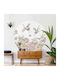Wandsticker & Wandgemälde Störche Blühende Blumen 90x90cm