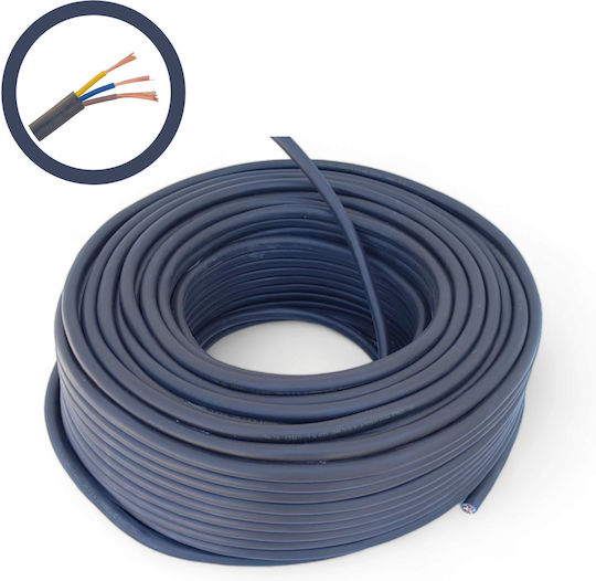 Cablu Electric Premium 3x2.5 Mm² 100 M Negru Myym Cca H05vv-f Tensiune 300/500v Cobi Smart