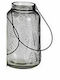 Hanging Glass Candle Holder 8x19 Gray