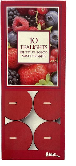 Aromatic Tealights 4 Hour Aladino First Quality 10 Pieces Forest Fruits