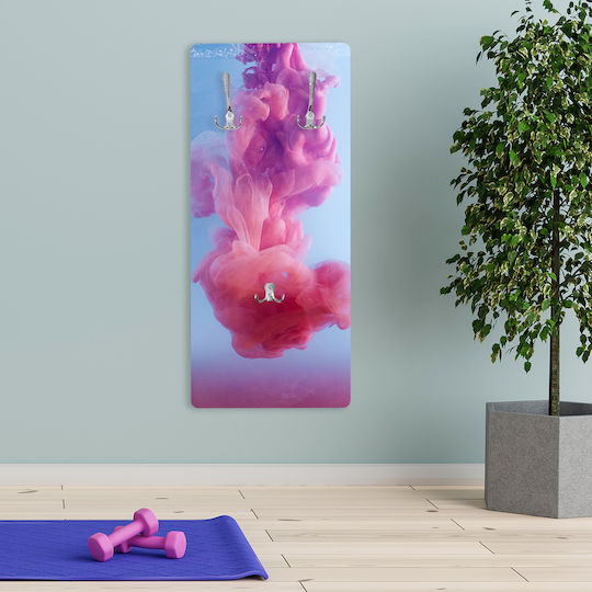 Εικαστική Κρεμάστρα Drop Magenta 40x90cm 16mm Uv Εκτύπωση Κρεμάστρα Νίκελ Κόντρα Πλακέ Θαλάσσης