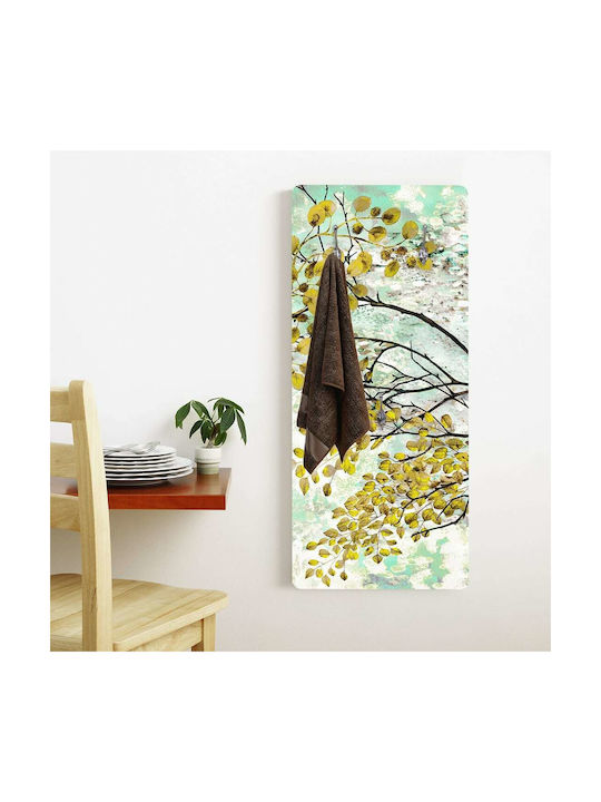 Artistic Wall Hanger Autumn Branches 40x90cm 16mm UV Print Hat Rack Marine Plywood