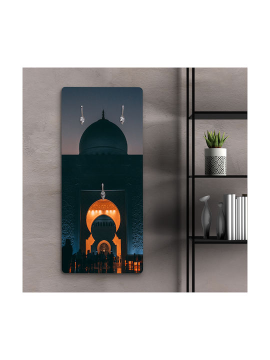 Artistic Wall Hanger Mega Mosque Abu Dhabi 40x90cm 16mm UV Print Nickel Hanger Marine Plywood