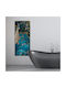 Εικαστική Κρεμάστρα Blue Golden Shades 40x90cm 16mm Uv Εκτύπωση Κρεμάστρα Νίκελ Κόντρα Πλακέ Θαλάσσης