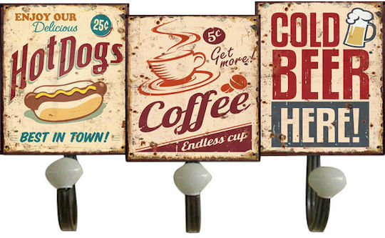 Metal Wall Hanger Hot Dogs