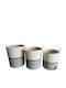 Set of Cotton Baskets 3 Pieces 36x45 33x40 30x34 Natural Home