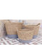 Set 3 Bucăți Coșuri Decorative Handmade Natural Home N-5 Gri