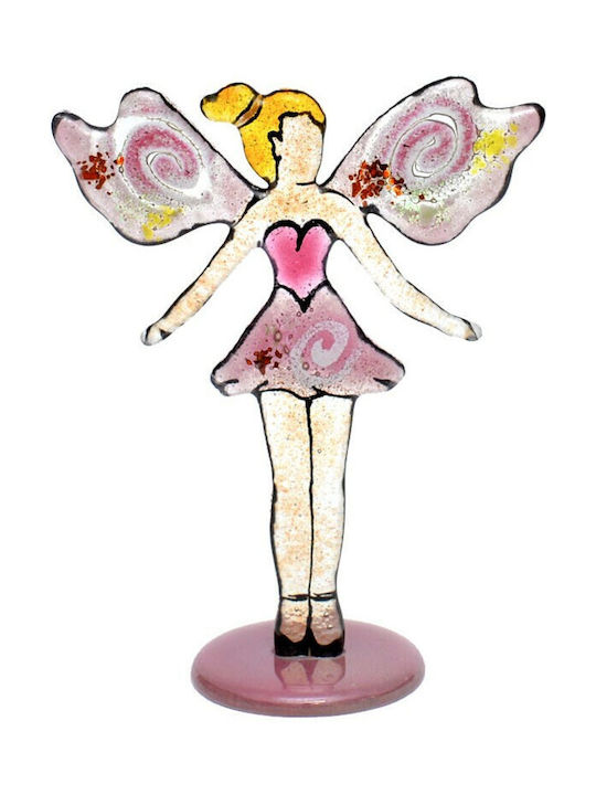 Handmade Glass Fairy Kallisti 13.5cm Pink