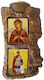 Holy Mary Seven Wounds & Saint Fanuros Diptych Ceramic Candle Holder 17cm