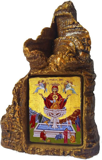 Saint Icon Life-giving Spring – Table Ceramic Heart-Shaped 14cm