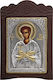 Icoane Sfinte "Sfântul Ioan cel Rus" Acoperire cu Foil de Argint 925 Cod 204 19x29
