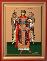 The Archangel Michael Silk Screen Wooden 9.5x12.5cm