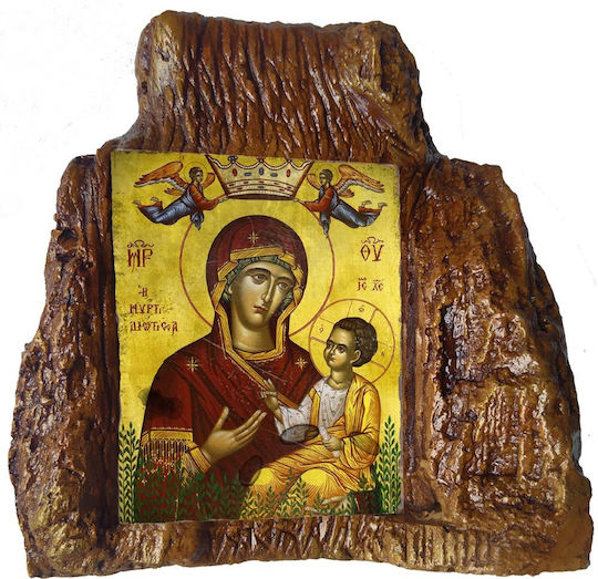 Свещено изображение на Дева Мария Муртидииотиса Таблична Изкуствена Каменна 14см