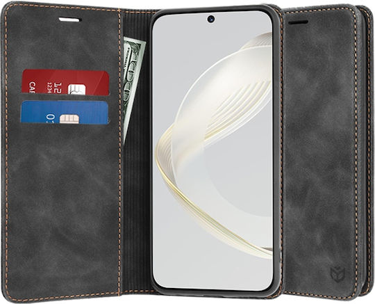 Brieftasche Leder Schwarz (Huawei Nova 11, Huawei Nova 12S)