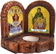 Heiligenikonen Lebensspendende Quelle & Agia Sofia – Diptich Keramik Kerosion 13cm