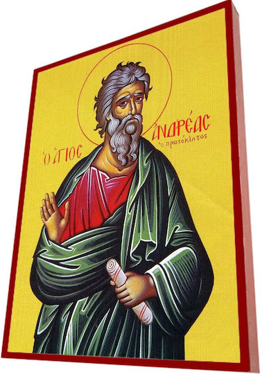 Αγιος Ανδρεας – Κλασική Βυζαντινή Εικόνα Κεραμιδί Ρίγα 19cm