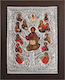 Saint Icon True Vine Black Wood Silver Leaf 925 Code 106 30x40cm