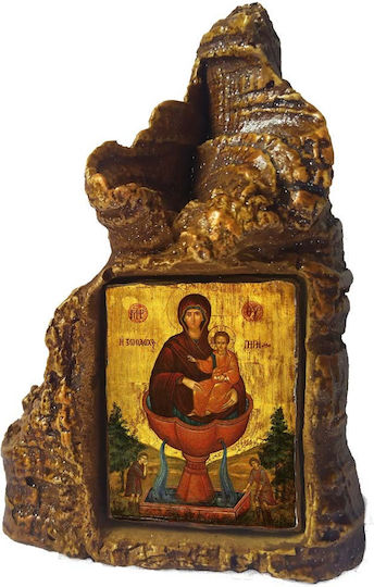 Saint Icon Life-giving Spring – Table Ceramic Heart-Shaped 14cm