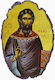 Heiligenikone Saint Raphael Steinbild mit Basis & Wandhalterung 21cm