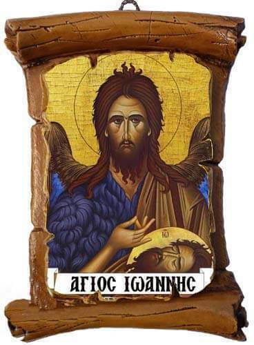 Saint John the Baptist Ceramic Wall Icon 13cm