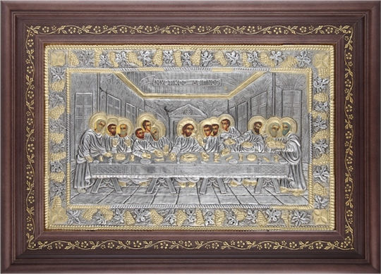 Image The Last Supper Silver Leaf Cover 925 Local Gold Plating Code 1052 37x52