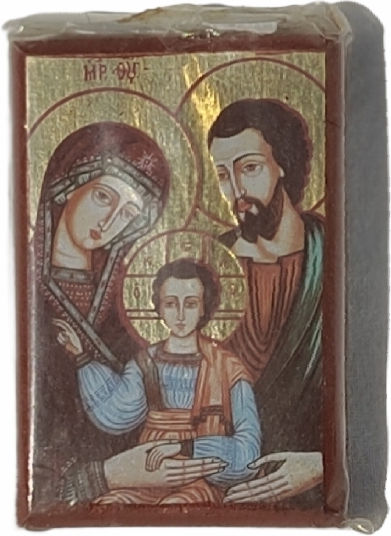 Εικονακι Αγια Οικογένεια Ξυλινο Χρυσοτυπια 8χ5εκ