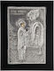 Saint Icon of Saint Irene Chrysovalantou Silver Plated Silver Black Wood 18x2x23cm 100-1823-0016