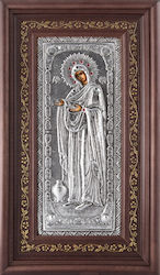 Heiligenikone "Panagia Gerontissa" mit Silberblattüberzug 925 Kode 1060 25x44 Heiligenikone "Panagia Gerontissa" mit Silberblattüberzug 925 Kode 1060 25x44