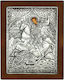 Icon Agios Dimitrios Silver 925° 23 X 17 Cm