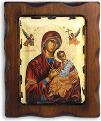 Holy Mary Immaculate Wooden Icon 16x13cm