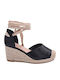 Platforme Dama De Vară Tip Espadrile Negre