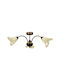 City Lux Deckenleuchte 64cm Braun mit Fassung E14